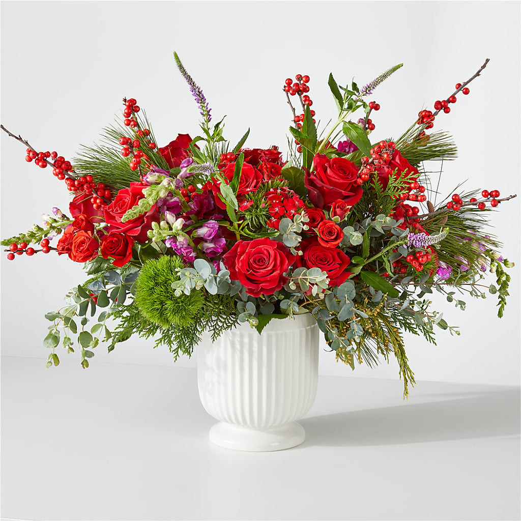 Big Red Bow Bouquet – Farmington Center Florist Inc, Farmington MI