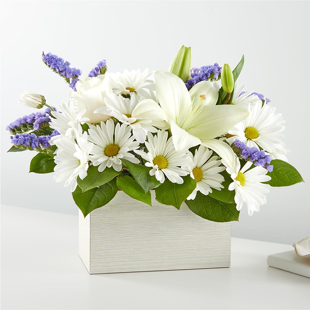 Beyond Blue Box Bouquet – Farmington Center Florist Inc, Farmington MI