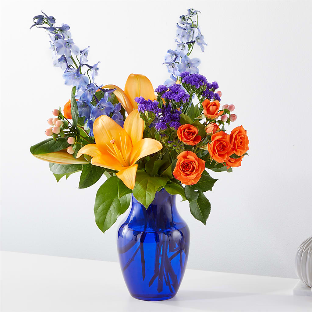 Radiant Citrus Bouquet – Farmington Center Florist Inc, Farmington MI