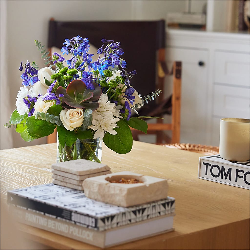 Cerulean Waves Bouquet – Farmington Center Florist Inc, Farmington MI