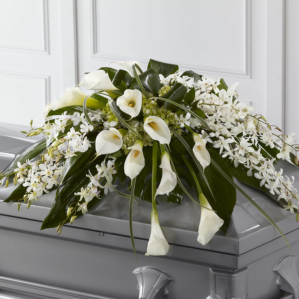 Angel Wings Casket Spray – Farmington Center Florist Inc, Farmington MI