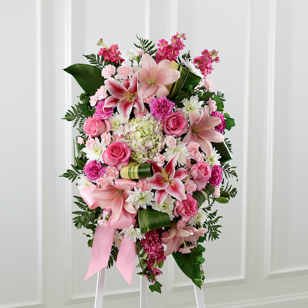 Comforting Standing Spray – Farmington Center Florist Inc, Farmington MI
