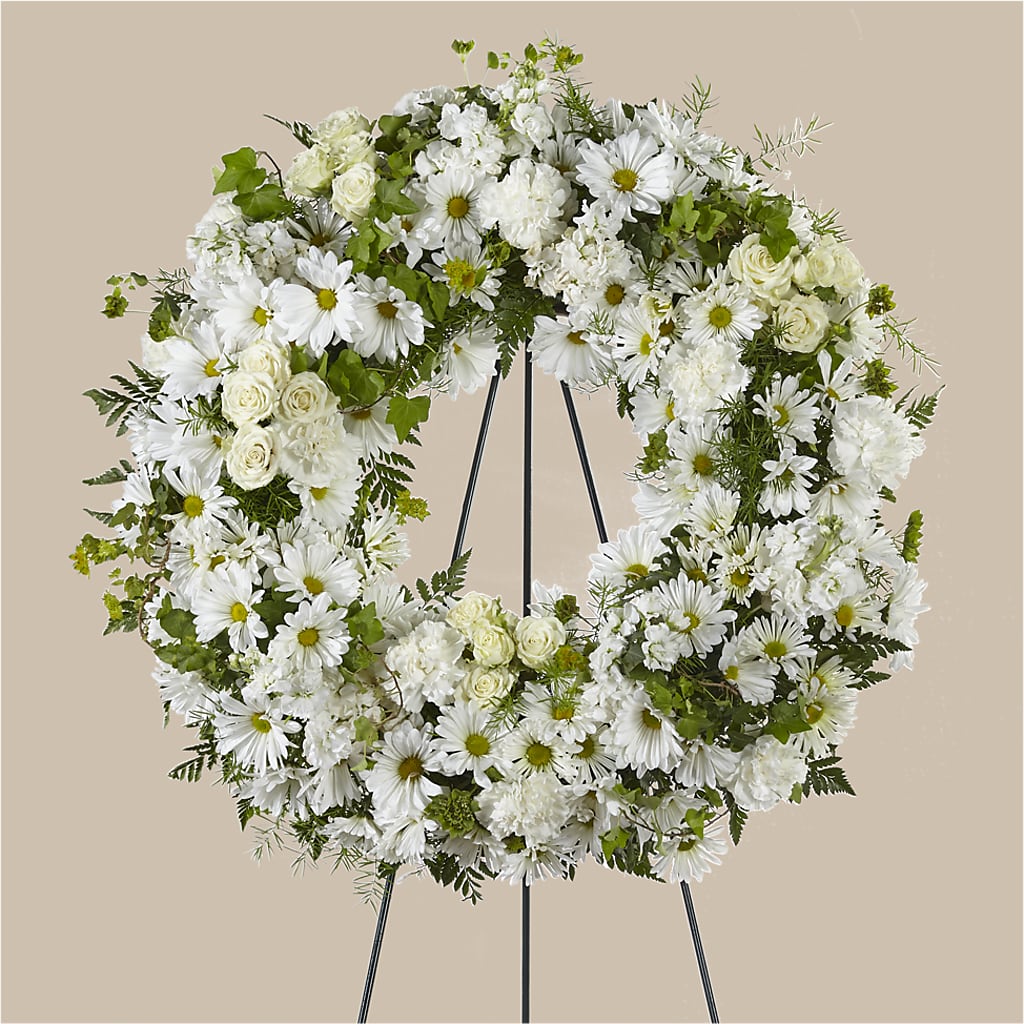 Faithful Wishes Wreath – Farmington Center Florist Inc, Farmington MI