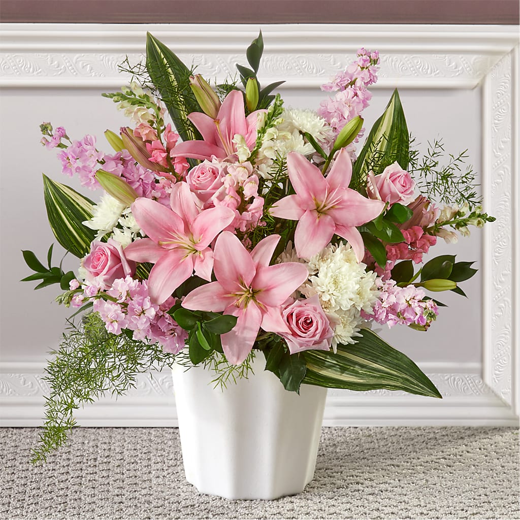 Simply Serene Floor Basket – Farmington Center Florist Inc, Farmington MI