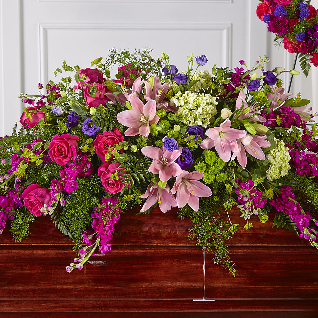 Radiant Tribute Casket Spray – Farmington Center Florist Inc, Farmington MI