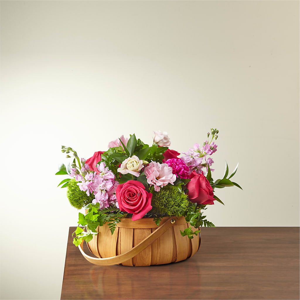 Radiance in Bloom Basket – Farmington Center Florist Inc, Farmington MI