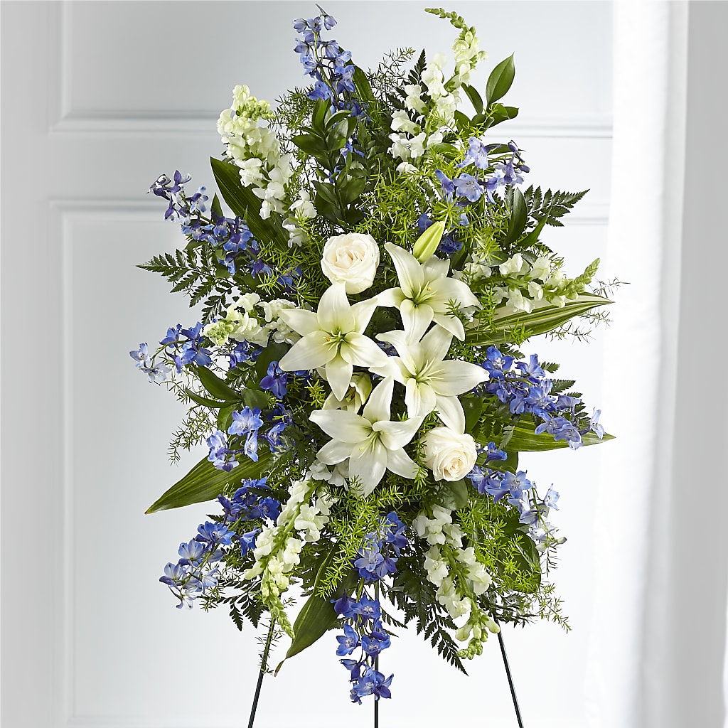Faithful Friend Standing Spray – Farmington Center Florist Inc, Farmington MI
