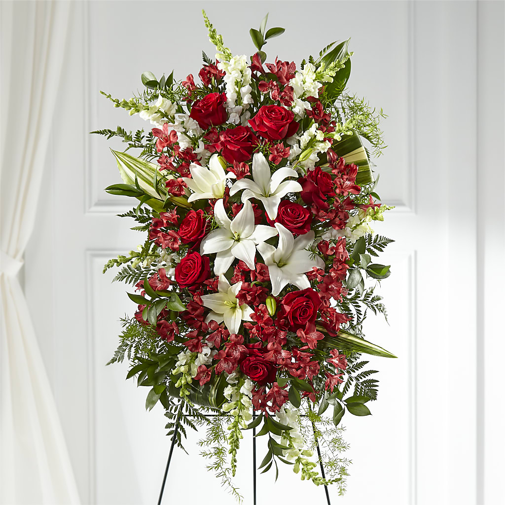 Everlasting Memory Standing Spray – Farmington Center Florist Inc, Farmington MI