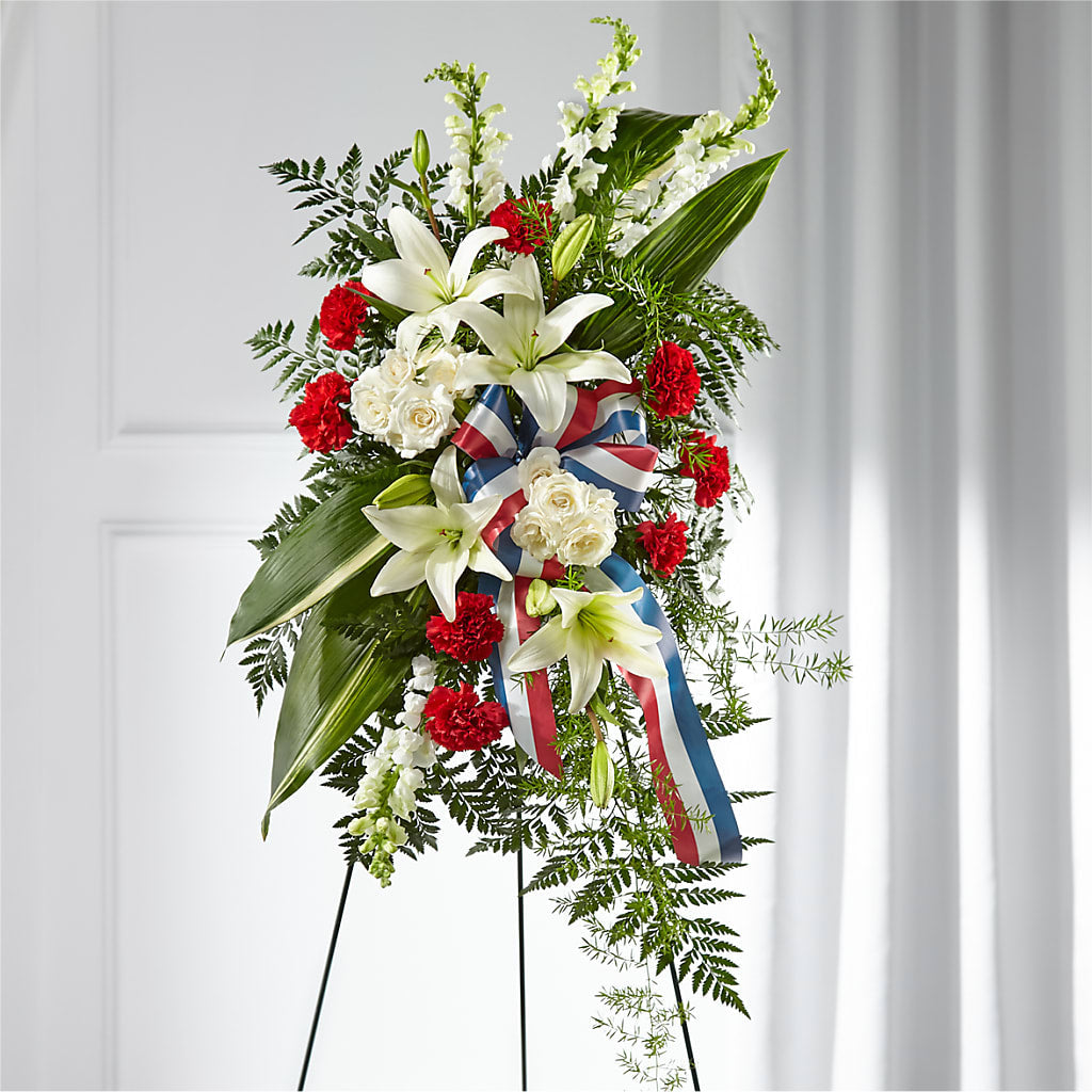 Stars of Life Standing Spray – Farmington Center Florist Inc, Farmington MI