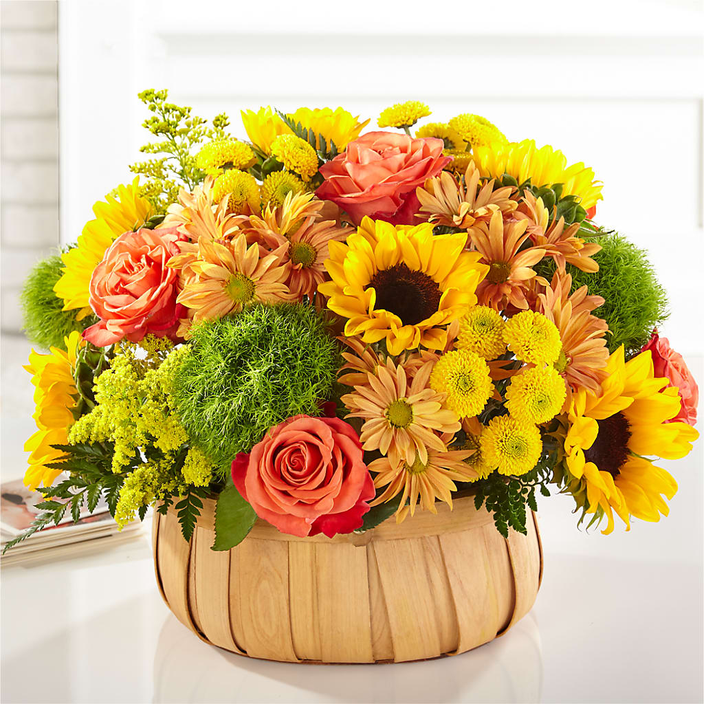 Harvest Sunflower Basket – Farmington Center Florist Inc, Farmington MI