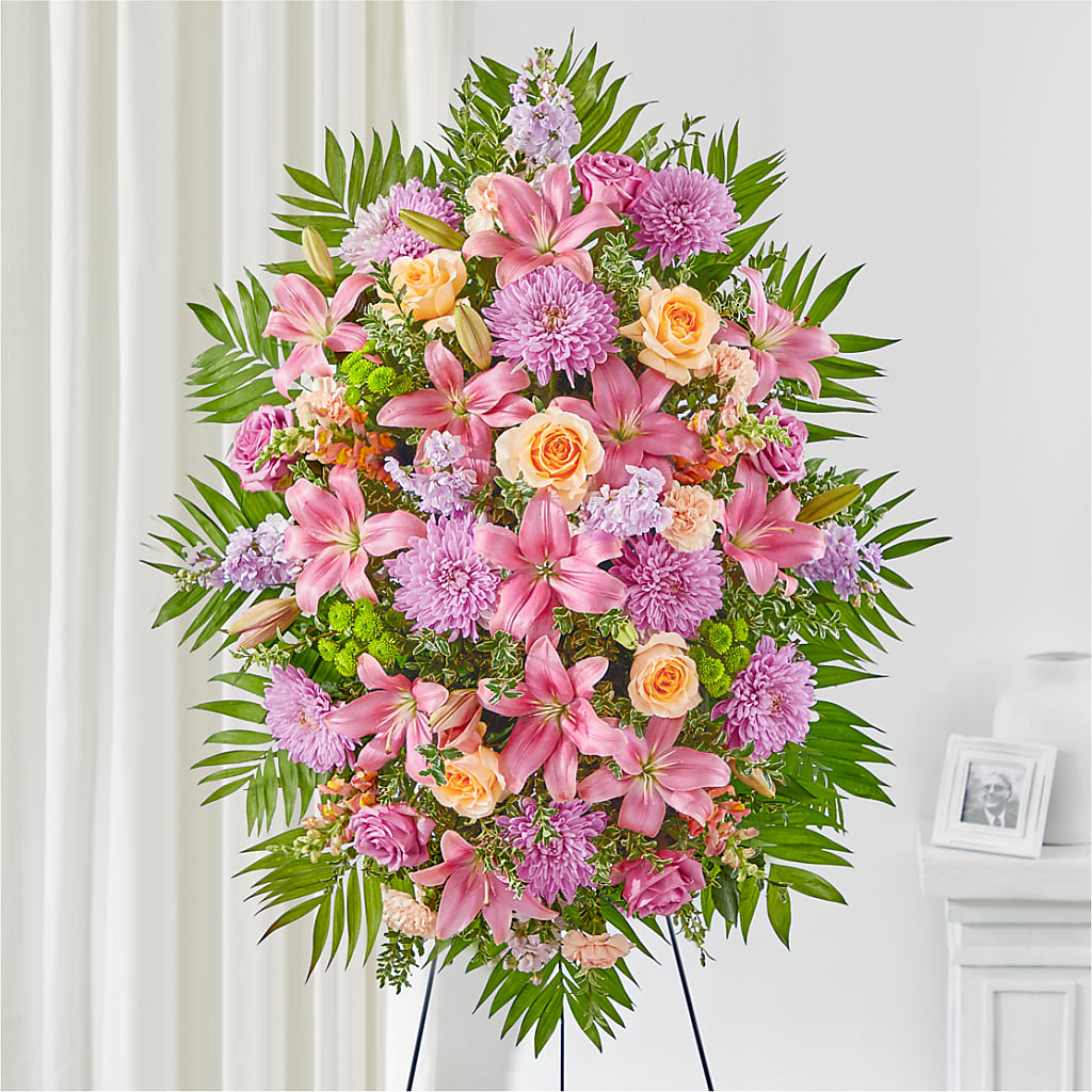 Love & Light Standing Spray – Farmington Center Florist Inc, Farmington MI