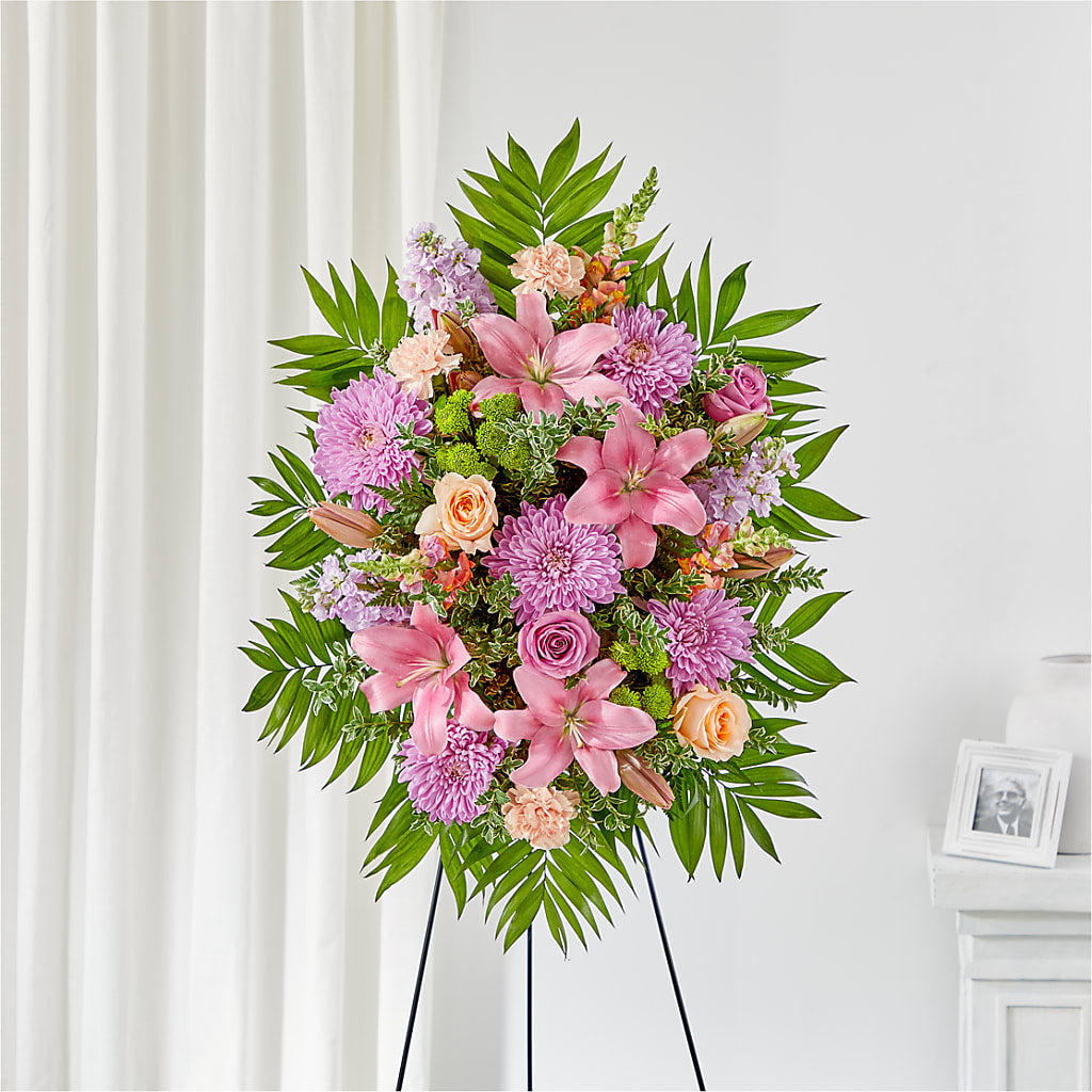Love & Light Standing Spray – Farmington Center Florist Inc, Farmington MI