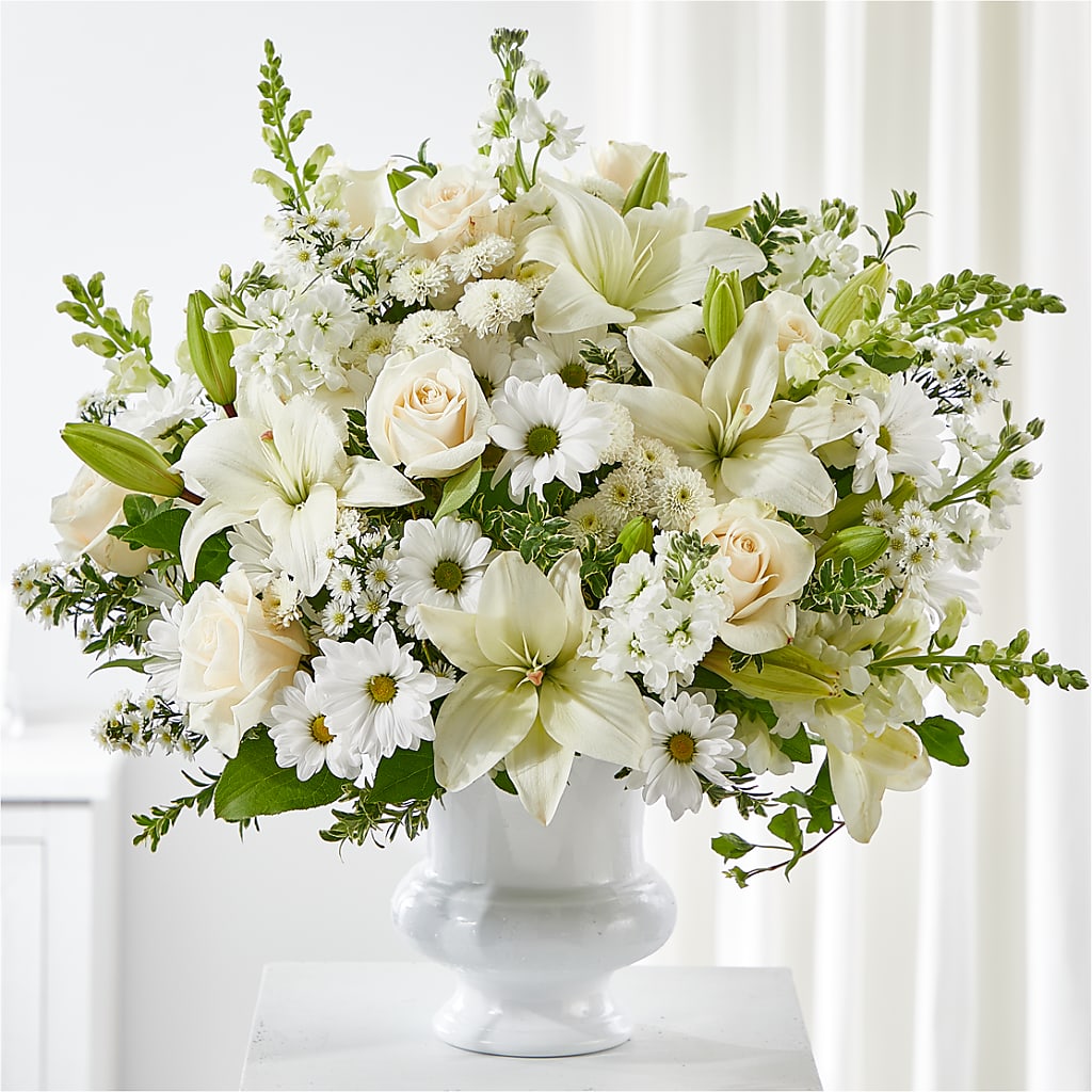 Uplifting Urn Arrangement – Farmington Center Florist Inc, Farmington MI