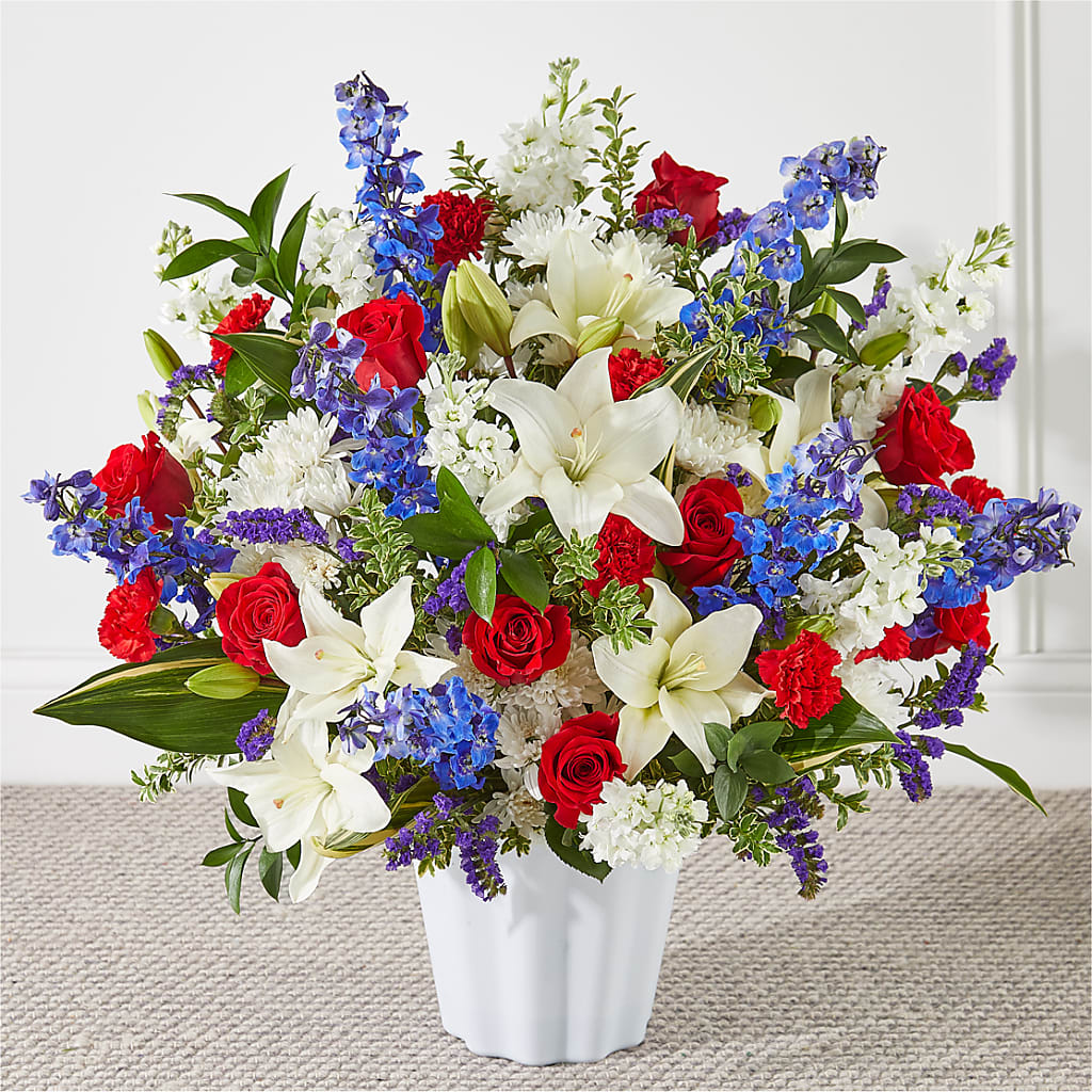 Consoled Floor Basket – Farmington Center Florist Inc, Farmington MI