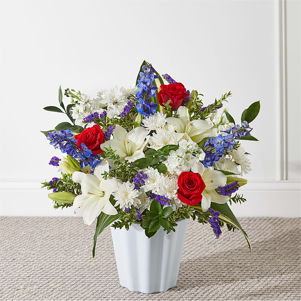 Consoled Floor Basket – Farmington Center Florist Inc, Farmington MI