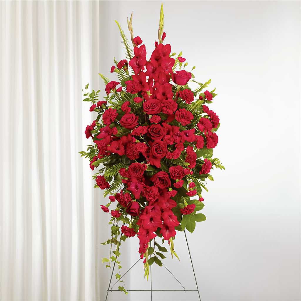 From the Heart Standing Spray – Farmington Center Florist Inc, Farmington MI