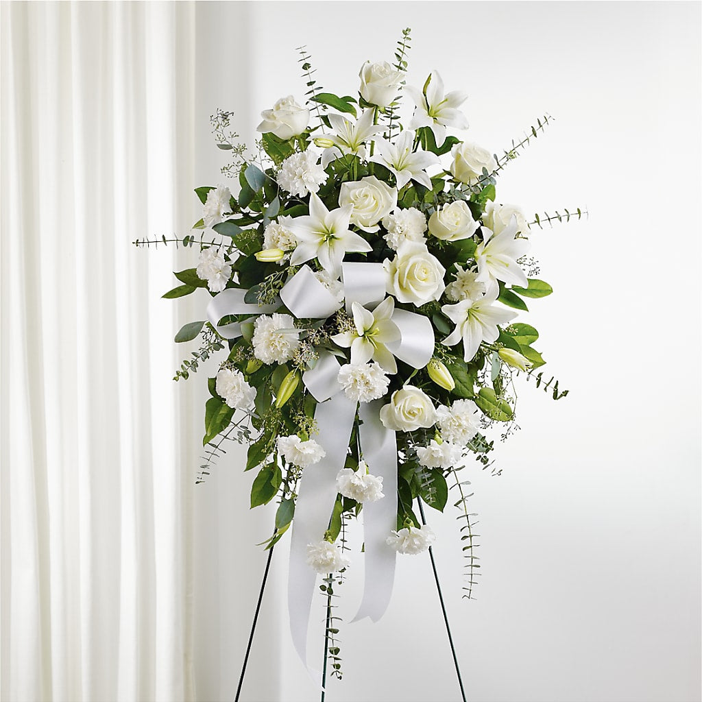 With Care Standing Spray – Farmington Center Florist Inc, Farmington MI