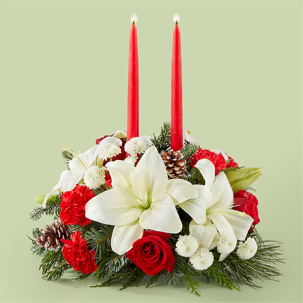 Seasonal Festivities Centerpiece – Farmington Center Florist Inc, Farmington MI