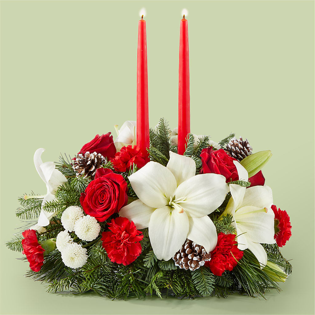 Seasonal Festivities Centerpiece – Farmington Center Florist Inc, Farmington MI