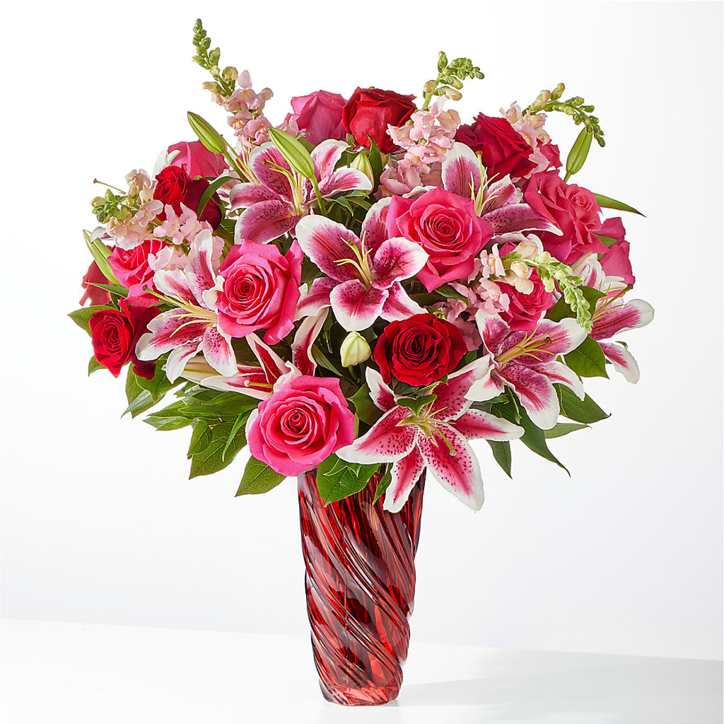 Always You Bouquet with Luxe Swirl Vase – Farmington Center Florist Inc, Farmington MI