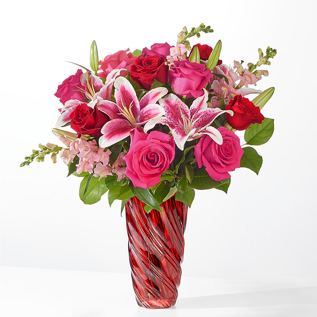 Always You Bouquet with Luxe Swirl Vase – Farmington Center Florist Inc, Farmington MI
