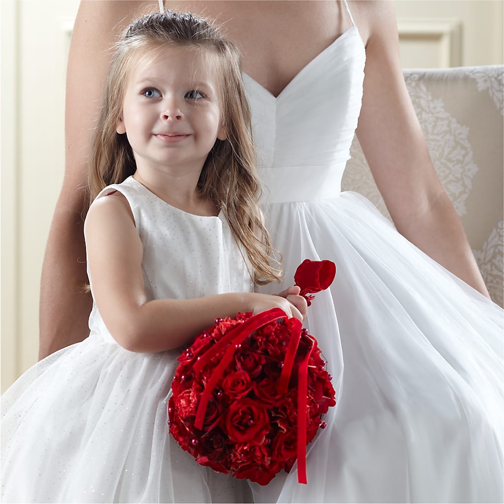 Pure at Heart Flower Girl Arrangement – Farmington Center Florist Inc, Farmington MI