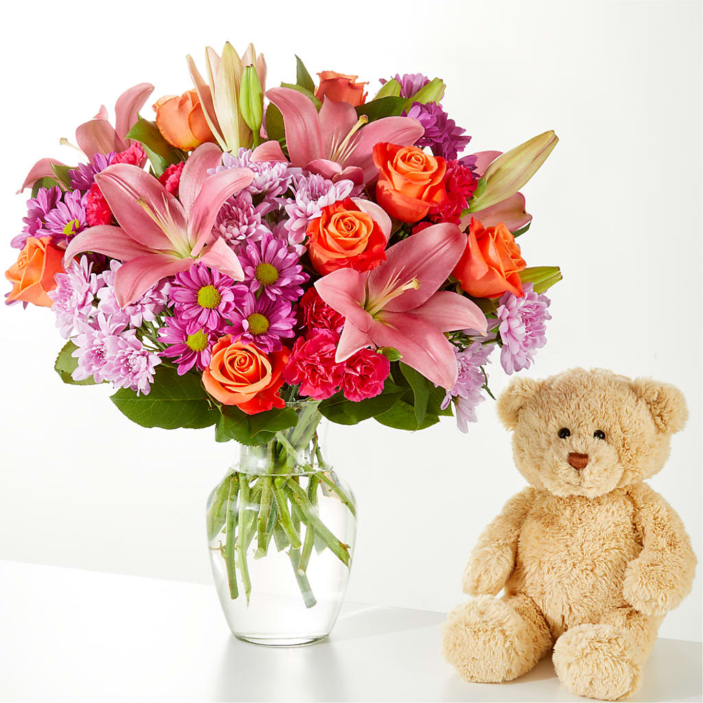 One and Only Bouquet and Bear Bundle –  Farmington Center Florist Inc, Farmington MI