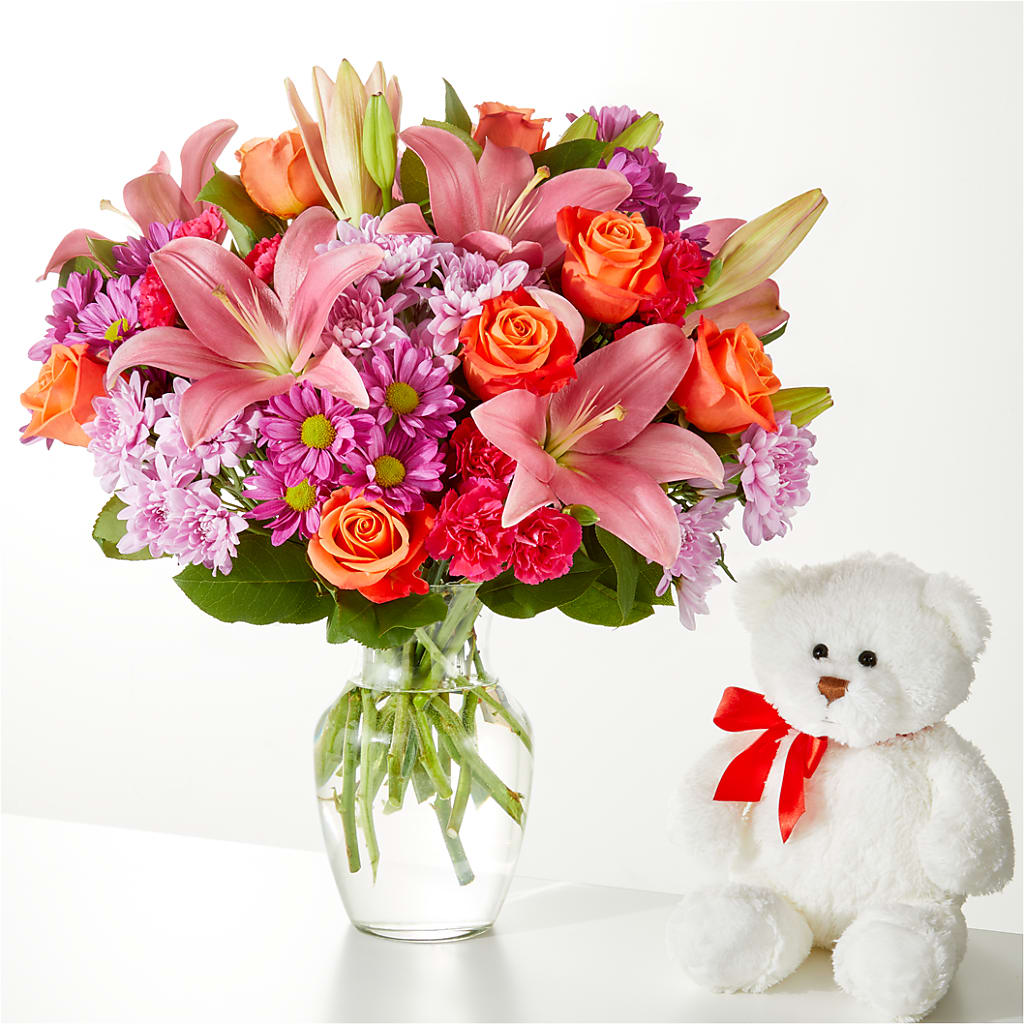 One and Only Bouquet and Bear Bundle –  Farmington Center Florist Inc, Farmington MI
