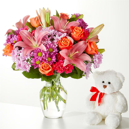 One and Only Bouquet and Bear Bundle –  Farmington Center Florist Inc, Farmington MI