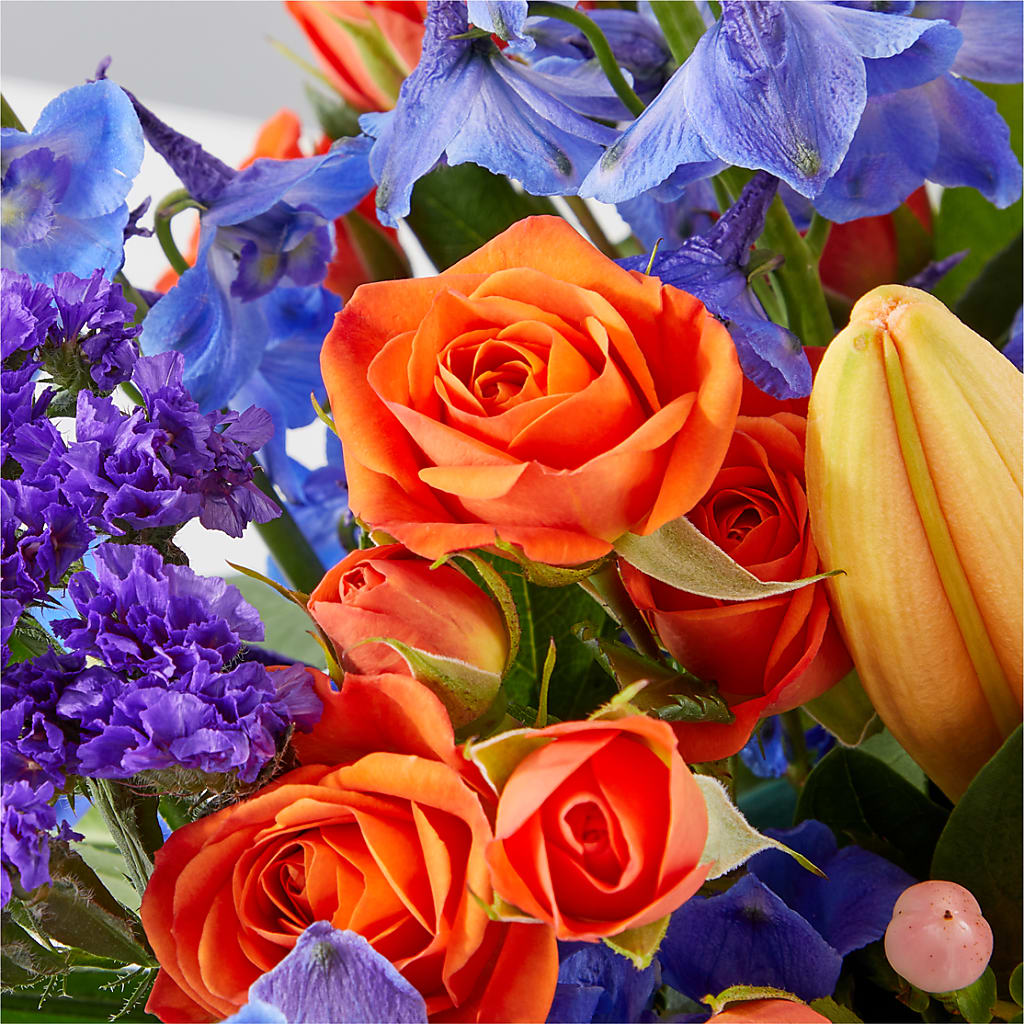 Radiant Citrus Box Bouquet –  Farmington Center Florist Inc, Farmington MI