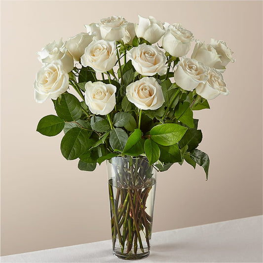 Long Stem White Rose Bouquet –  Farmington Center Florist Inc, Farmington MI