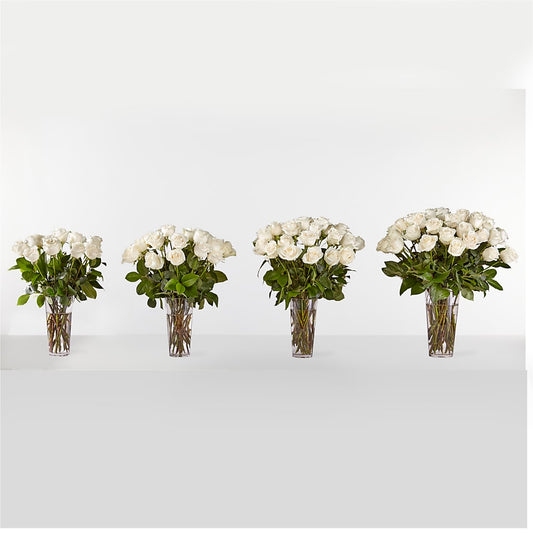 Long Stem White Rose Bouquet –  Farmington Center Florist Inc, Farmington MI