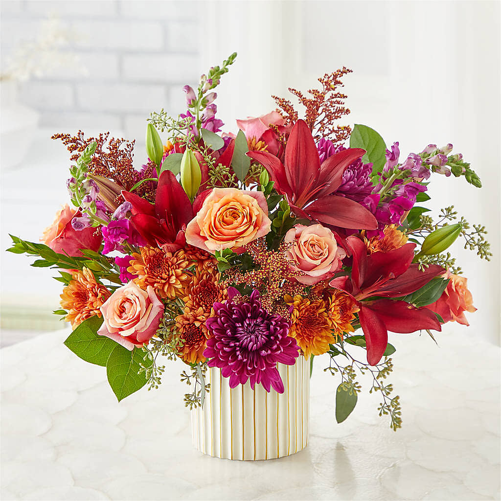 Burgundy Landscape Bouquet –  Farmington Center Florist Inc, Farmington MI