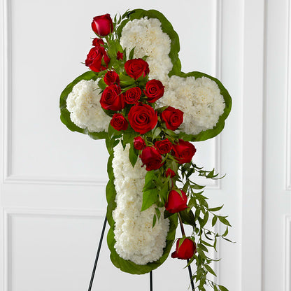 Floral Cross Easel –  Farmington Center Florist Inc, Farmington MI