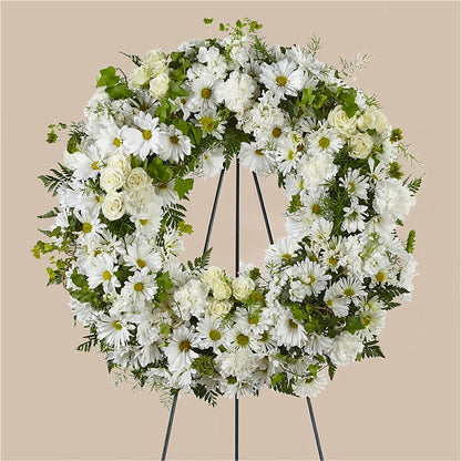 Faithful Wishes Wreath –  Farmington Center Florist Inc, Farmington MI