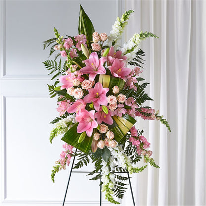 Elegant Embrace Standing Spray –  Farmington Center Florist Inc, Farmington MI