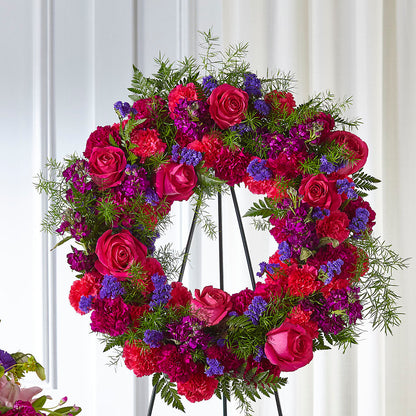Calming Colors Wreath –  Farmington Center Florist Inc, Farmington MI