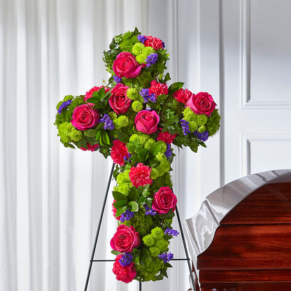 Tribute Rose Floral Cross –  Farmington Center Florist Inc, Farmington MI