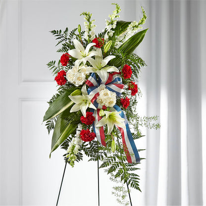 Stars of Life Standing Spray –  Farmington Center Florist Inc, Farmington MI