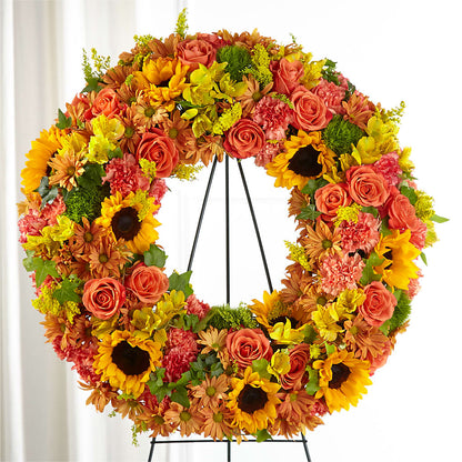Autumnal Memories Wreath (Standard) –  Farmington Center Florist Inc, Farmington MI