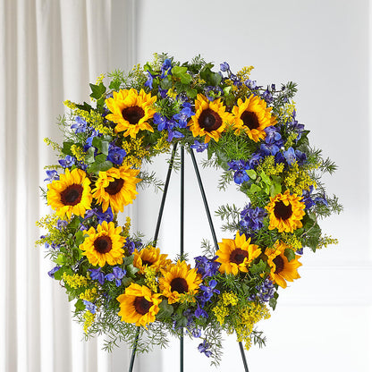 Bright Rays Wreath –  Farmington Center Florist Inc, Farmington MI