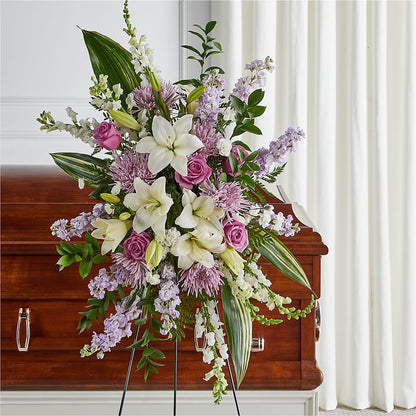 Grateful Hearts Standing Spray –  Farmington Center Florist Inc, Farmington MI