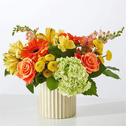 Autumn Sunshine Bouquet with Ivory Vase –  Farmington Center Florist Inc, Farmington MI
