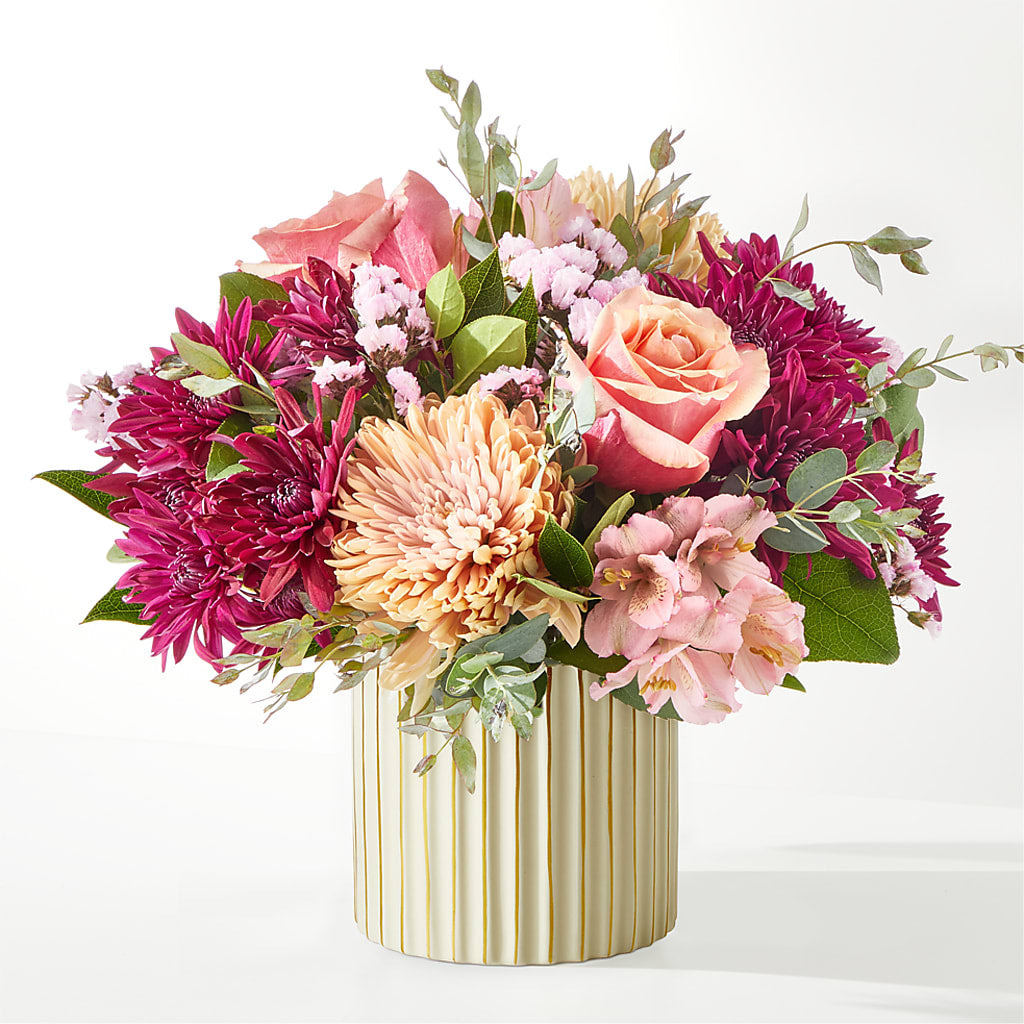 Berry Cobbler Bouquet with Ivory Vase –  Farmington Center Florist Inc, Farmington MI