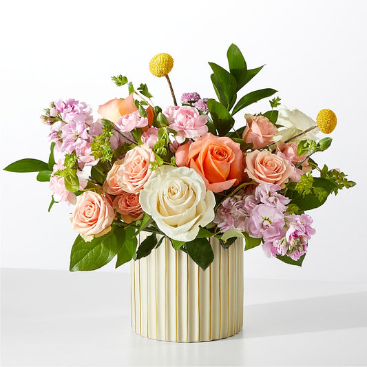 French Market Bouquet with Ivory Vase –  Farmington Center Florist Inc, Farmington MI