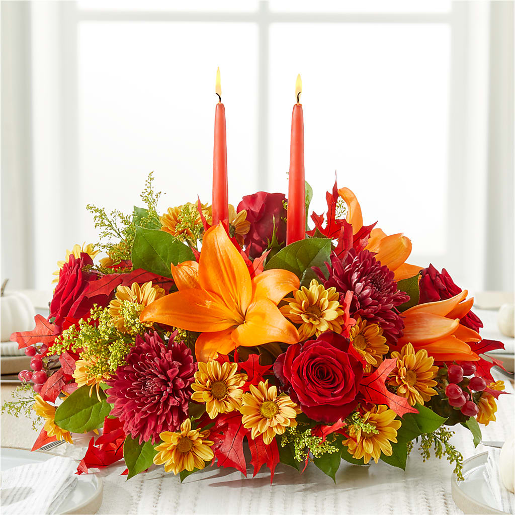 Autumn's Embrace Centerpiece –  Farmington Center Florist Inc, Farmington MI