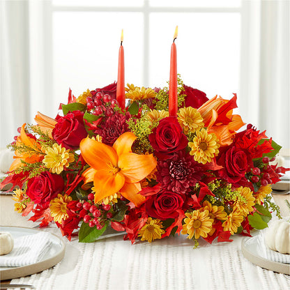 Autumn's Embrace Centerpiece –  Farmington Center Florist Inc, Farmington MI