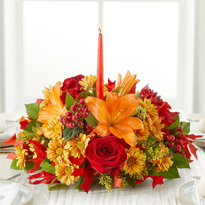 Autumn's Embrace Centerpiece –  Farmington Center Florist Inc, Farmington MI